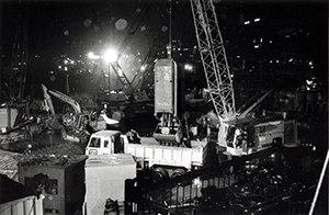 Reclamation work near Exchange Square, Central, 14 October 1995