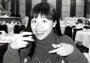 Wendy Mok, during dinner in a Shanghaiese restaurant, Central, 27 January 1996