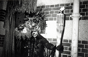 Outside the Fringe Club, on the occasion of its fundraising dinner, Central, 31 January 1996