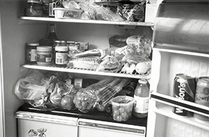 Interior of fridge, Sha Wan Drive, 28 February 1996