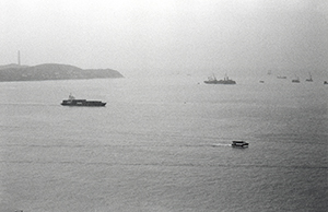 Traffic in the Lamma Channel, Sandy Bay,  Hong Kong Island, 8 April 1996