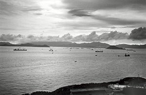 Clouds and sea, with view towards Lantau, 18 June 1996