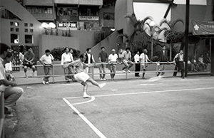 Football at Southorn Playground, Wanchai, 16 July 1996