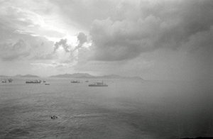 Rain at sea, Sandy Bay, 22 July 1996