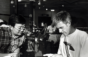 Oscar Ho and Richard Dale, at the Hong Kong Arts Centre, Wanchai, 5 July 1996