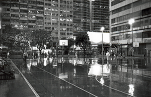 Southorn Playground after rain, Wanchai, 19 September 1996