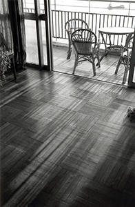 Shadows on my living room floor, Sha Wan Drive, Pokfulam, 23 October 1996