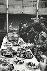 Refreshments at the 25th Anniversary Exhibition of the Art Museum, the Chinese University of Hong Kong, Shatin, 21 November 1996