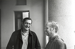 Ackbar Abbas and Jeremy Tambling, academics from the Comparative Literature department at the University of Hong Kong, Pokfulam, 25 November 1996
