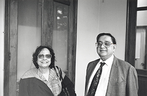 Academics Raj Ghose and T.K. Ghose, Main Building, HKU, 18 December 1996
