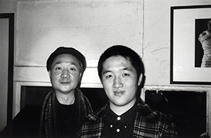 Lau Kin Wai and his son, Lau Chun, at Visage One, Central, 21 December 1996