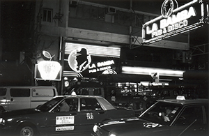 Lockhart Road, Wanchai, at night, 6 December 1996