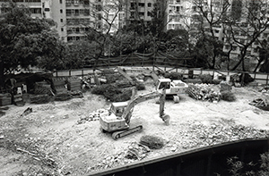 Site of the old Chemistry Building after demolition is complete, The University of Hong Kong, 26 March 1997