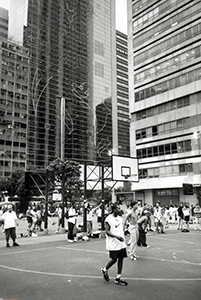 Basketball match in Southorn Playground, Wanchai, 30 May 1997