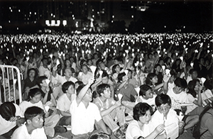 June 4th memorial candlelight vigil, Victoria Park, 4 June 1997