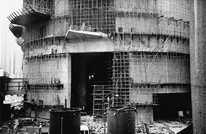 Construction of One International Finance Centre underway, Central, 12 June 1997