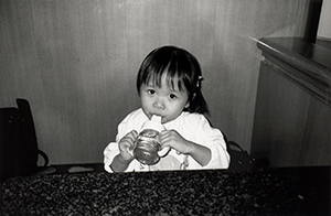 A friend's daughter at the Hong Kong Arts Centre, Wanchai, 23 June 1997