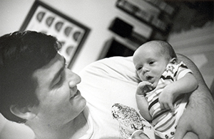 Academic Daniel Davis with his son, 17 July 1997