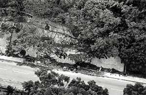 Typhoon damage, Sha Wan Drive, 4 August 1997