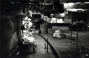 Shops at night, Sai Ying Pun, 18 September 1997