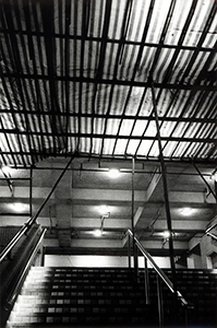 Bamboo scaffolding on the library podium, University of Hong Kong, Pokfulam, 8 September 1997