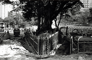 Roadworks on Pokfulam Road, 17 December 1997