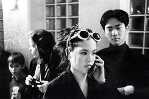 Young amateur fashion models taking part in the Clothink event at the Visual Arts Centre, Hong Kong Park, 17 January 1998