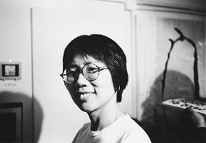 Christine Loh, at the 'Art Supermarket' exhibition opening, Para Site Art Space, Sheung Wan, 13 February 1998