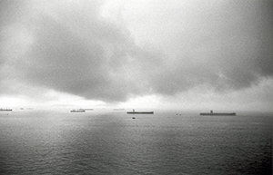 Stormy sky above the East Lamma Channel, Sandy Bay, 17 February 1998