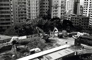 Kadoorie Biological Sciences Building under construction, University of Hong Kong, 13 March 1998