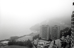 Misty view from a balcony, Sandy Bay, 21 March 1998