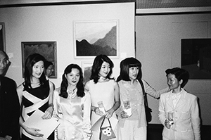 Beauty queens at a cocktail reception before 'Beyond the Titanic', a cultural entertainment being held in the University Museum and Art Gallery, the University of Hong Kong, 15 April 1998