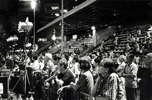 Audience at a Chinese opera performance, Southorn Playground, Wanchai, 13 May 1998