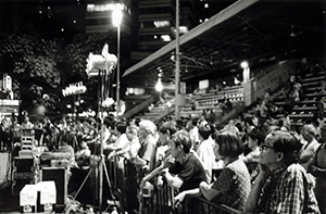 Audience at a Chinese opera performance, Southorn Playground, Wanchai, 13 May 1998