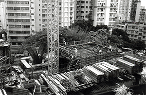 Kadoorie Biological Sciences Building under construction, University of Hong Kong, 15 May 1998