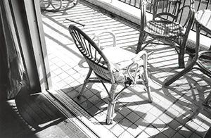 Chairs on a balcony, Sha Wan Drive, Sandy Bay, 14 July 1998