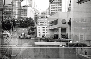 View of Exchange Square podium from IFC mall, Central, 3 October 1998