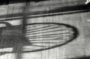 Afternoon light and shadow of a chair on the floor, Sha Wan Drive, Sandy Bay, 3 November 1998
