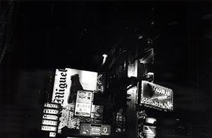 Billboards on D'Aguilar Street at night, Central, 21 November 1998