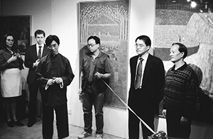 Chu Hing-wah's exhibition opening in Hanart TZ Gallery, Central,  6 November 1998