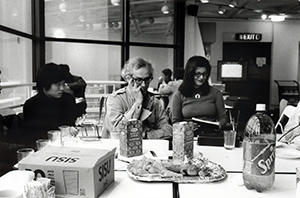 Artist Christo in a discussion with local artists, Hong Kong Arts Centre, 8 February 1999