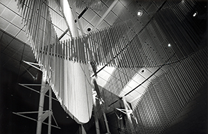 Detail of sculpture at the Airport Express terminal, Central, 14 April 1999