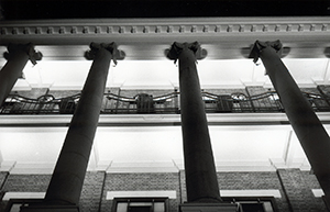 Exterior of the Main Building at night, The University of Hong Kong, Pokfulam, 24 May 1999