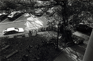 Car park viewed from the Main Building, The University of Hong Kong, Pokfulam, 31 May 1999