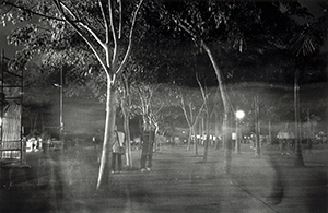 Crowds arriving for the June 4th memorial rally, Victoria Park, Causeway Bay, 4 June 1999