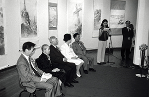 Opening of an exhibition of Gao Jianfu’s paintings at the University Museum and Art Gallery, the University of Hong Kong, 12 October 1999