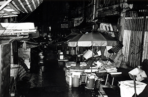 A market street at night, Central, 18 December 1999