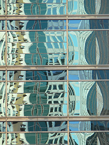 Reflection on windows of a building, Sheung Wan, 1 January 2005