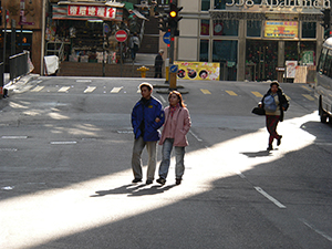Street scene, Morrison Street, near Queen's Road Central, 1 January 2005