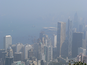 View from the Peak, Hong Kong Island, 21 January 2005